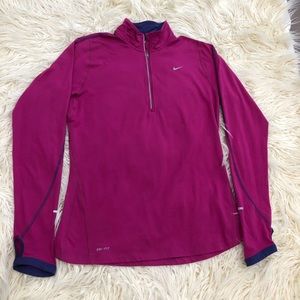 Nike dri-fit half zip pullover sz M